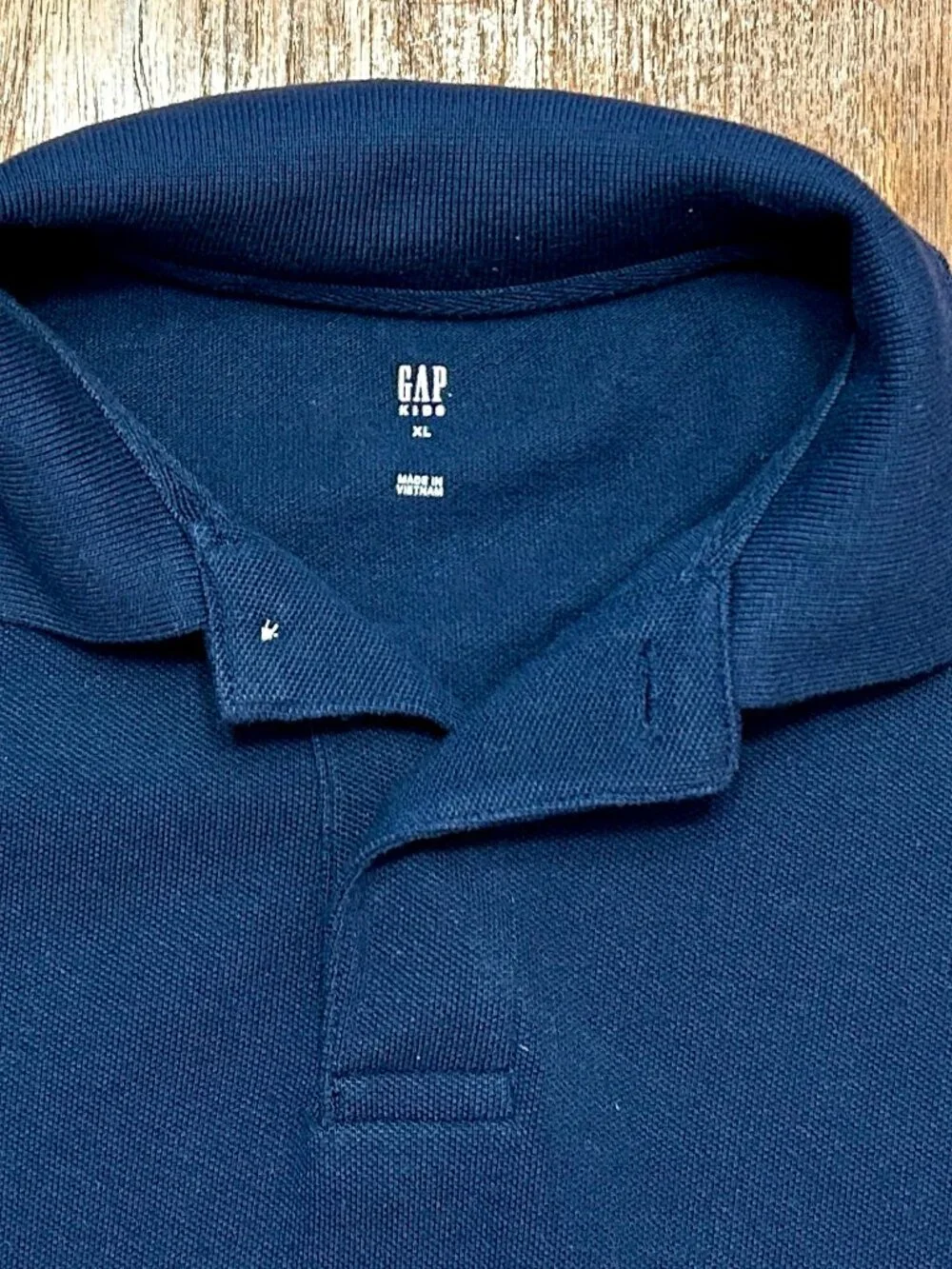 Gap Kids Polo Uniform Shirt Boys Kids Size XL Short Sleeve Dark Navy 100% Cotton